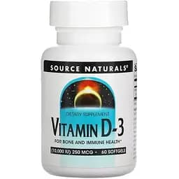 Витамины и минералы Source Naturals Vitamin D3 10000 IU 60 капсул