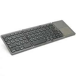 Клавіатура бездротова Voltronic B033, розкладна, 64 клавіші, Touchpad, (Eng/Pyc), 2.4G, Gray, 300x98mm, Box