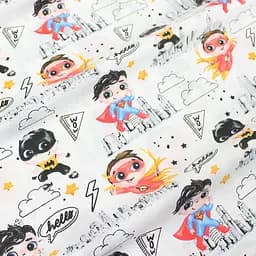 Пелюшка багаторазова Cosas непромокаюча Superheroes 70х120 см, червона - мініатюра 4
