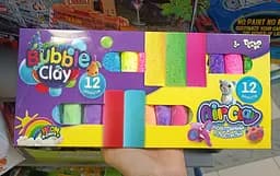 Пластилин воздушный Danko Toys "AIR CLAY + BUBBLE CLAY" 12 оттенков, ARBB-02-01U