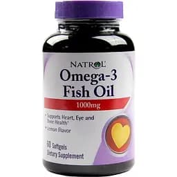 Рыбий жир Natrol Omega-3 Fish Oil со вкусом лимона 1000 мг 60 капсул