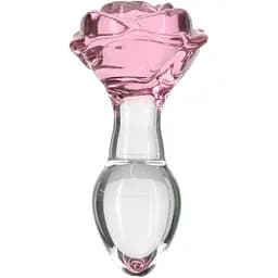 Стеклянная анальная пробка Pillow Talk Rosy Luxurious Glass Anal Plug