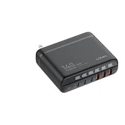Адаптер живлення мережевий зарядний пристрій LDNIO A6140C 140W LED display GAN - мініатюра 2