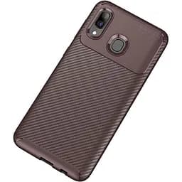 Чохол-накладка Toto TPU Carbon Fiber 1.5 mm Case Samsung Galaxy A20/A30 Coffee - мініатюра 2