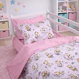 Комплект постільної білизни MirSon бязь Kids Time Tiny Giraffes gray 2x143x210 см (2200012572184)