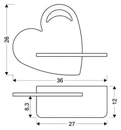 Настінний світильник Candellux 21-84576 HEART - мініатюра 3