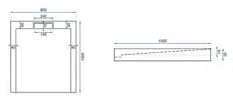 Душовий піддон Rea Grand white 80x100 REA-K4590, Білий - мініатюра 12