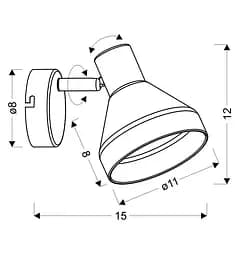 Бра Candellux 21-76724 GREGORY - мініатюра 3