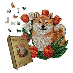 Дерев'яний фігурний пазл Мозаїка Акіта, А1, Картонна коробка 500+ елементів