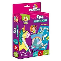 Игра с маркером Vladi Toys Пиши и вытирай Единороги, укр. язык. (VT5010-17)