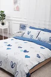 Комплект постільної білизни Moon&Star King Size 220x240 наволочки 2х40х60 Bessi Love Бязь Gold Люкс