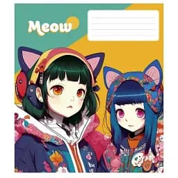 Зошит загальний Школярик Kawaii 048-3302L-2  у лінію 48 аркушів