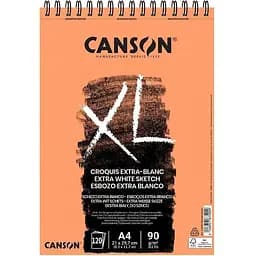 Альбом для эскизов Canson на спирали XL Extra Whitе А4 (21х29.7см) 90г/м2 120л белый цвет