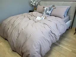 Комплект постельного белья Washed Cotton из вареного хлопка Брауни Brownie - двуспальный