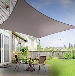 Тент навес затеняющий водонепроницаемый прямоугольный 3х5м Оксфорд (Серый)