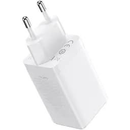 Зарядний пристрій Baseus GaN5 Pro 65W 2×Type-C + USB з кабелем Type-C to Type-C 100W 1 м White (CCGP120202) - мініатюра 2