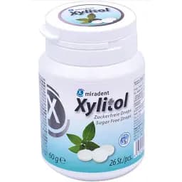 Льодяники з ксилітолом Miradent Xylitol Drops в банці м'ята 26 шт 