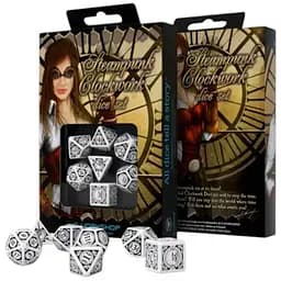 Набор кубиков Steampunk Clockwork White & black Dice Set , 7 шт. (SSTC02)