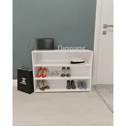 Полиця для взуття Flamecame підлогова для дому трирівнева з ДСП II OF-950