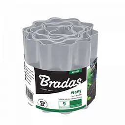 Бордюр хвилястий газонний Bradas 9 м х 15 см світло-сірий OBFLGY 0915
