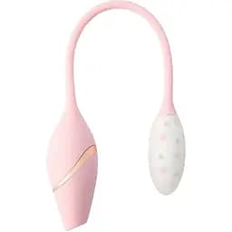 Віброяйце з вакуумним стимулятором KisToy Cathy Mini