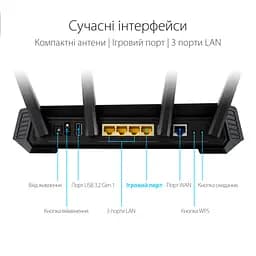 Маршрутизатор Asus GS-AX5400 4xGE LAN 1xGE WAN 1xUSB3.2 MU-MIMO OFDMA MESH gaming - мініатюра 6