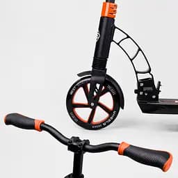 Самокат Best Scooter 94х14х41 см Чорно-жовтогарячий 000231520 - мініатюра 5