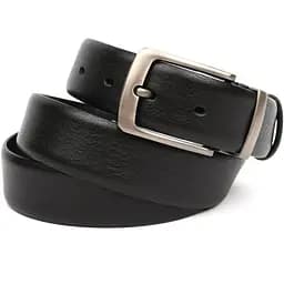 Ремінь Sergio Torri зі шкіри оленя чорний класична пряжка 125х3.5 см acs0032068