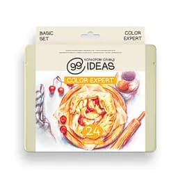 Набор цветных карандашей 99IDEAS "Color Expert" 24 цвета, Basic Set, металлическая коробка, 99CE-24BAS