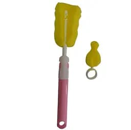 Щетка для мытья бутылочек и сосок Курносики, поролоновая, розовый (7095 рож)