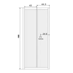 Душові двері Eger bifold 80x195 см 599-163-80(h), прозорий, хром - мініатюра 9