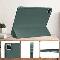 Чохол-книжка BeCover Tri Fold Soft TPU з кріпленням Apple Pencil для Apple iPad Pro 11 2020/2021/2022 Dark Green (711110) - мініатюра 2