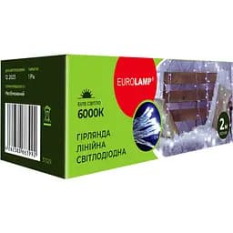 Светодиодная гирлянда линейная Eurolamp Led 20 диодов 2 м 3хАА 6000К (LED-GL-20/2/60)