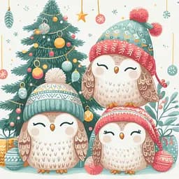 Набор для росписи ArtCraft Рождественские совенята 40 x 40 см (11586-AC)