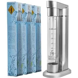 Сифон для газування води Soda@home Mercurius 7005 +  3 балони сріблястий