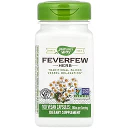 Піретрум дівочий (дівоча пижма) Nature's Way Feverfew Herb 380 мг 100 вегетаріанських капсул