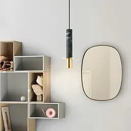 Підвіс Aurea із чорним мармуровим плафоном в стилі Ар-деко Line.F SC 3/1 BK