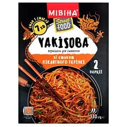 Вермішель для смаження Мівіна Street Food Yakisoba зі смаком пікантного теріякі 130 г