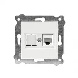 Механізм  Exen CAT6 для розетки комп'ютерної, білий