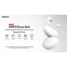 Бездротові навушники Oppo Enco Air4 ETEE1 Silky White (білі) - мініатюра 6