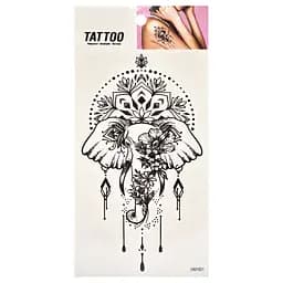 Временная татуировка Слон в цветах Tattoo 1020-HM1651