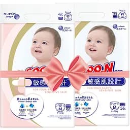 Набір підгузки на липучках GOO.N Plus М (6-11 кг) 112 шт.