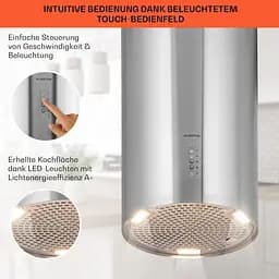 Витяжка Klarstein Bolea  600 м³/год острівна (10041224) - мініатюра 6