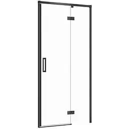 Душевые двери Cersanit Larga 100x195 R распашные профиль черный S932-125, Права, прозрачный, черный