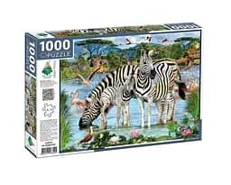 Пазли Енергія+ Зебри на водопої, 1000 елементів, 83545