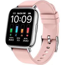 Розумний смарт-годинник Nerunsa Smart Watch Android iOS рожевий