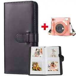 Фотоальбом для Fujifilm Instax Square на 80 фото, чорний + Чохол для фотоапарата Fujifilm Instax Square SQ1 Прозорий В Подарунок