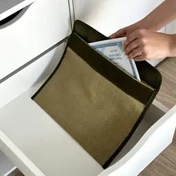 Вогнетривкий конверт ORGANIZE  для документів формату А4 на липучці 38*28 см (хакі) - мініатюра 3