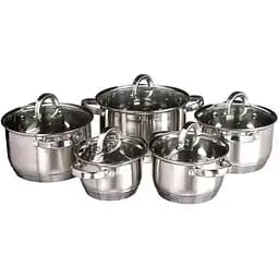 Набор кастрюль из нержавеющей стали Styleberg 2185 10 предметов для всех видов плит