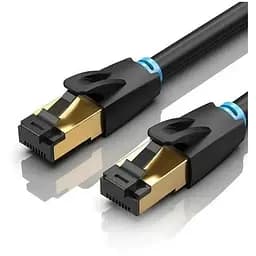 Патч-корд 2м, S/FTP cat 8 RJ-45 black Vention (IKABH)